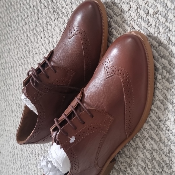 Dune London Brown Leather Oxfords US8/EU39/UK6 - Picture 2 of 7